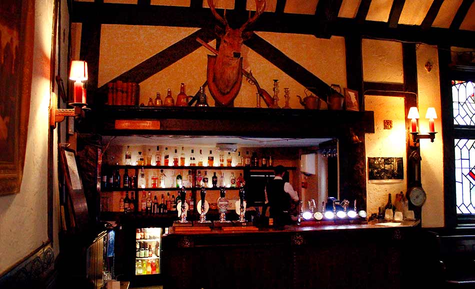 Tudor bar at The Old Bell Hotel