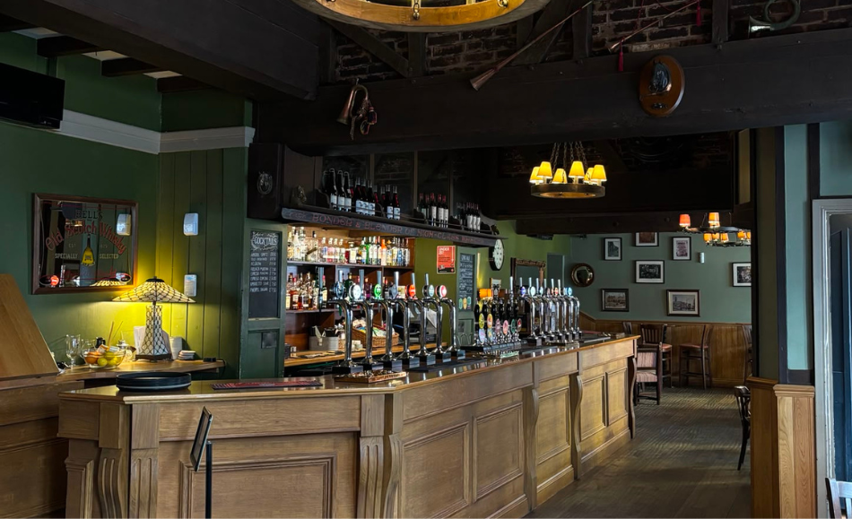 Historic Bars in Derby. The Tavern Bar at The Old Bell Hotel