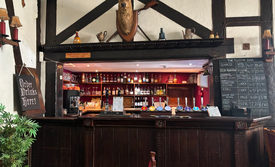 Historic Bars in Derby. The Tudor Bar at The Old Bell Hotel